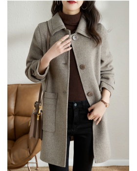 Woolen woolen coat autumn and winter coat for women