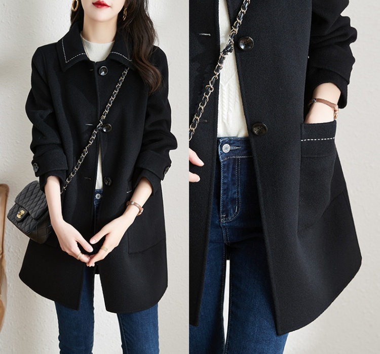 Woolen woolen coat autumn and winter coat for women