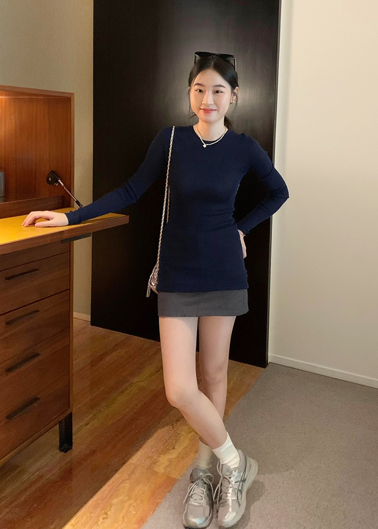 Korean style wool tops inside the ride sweater for women