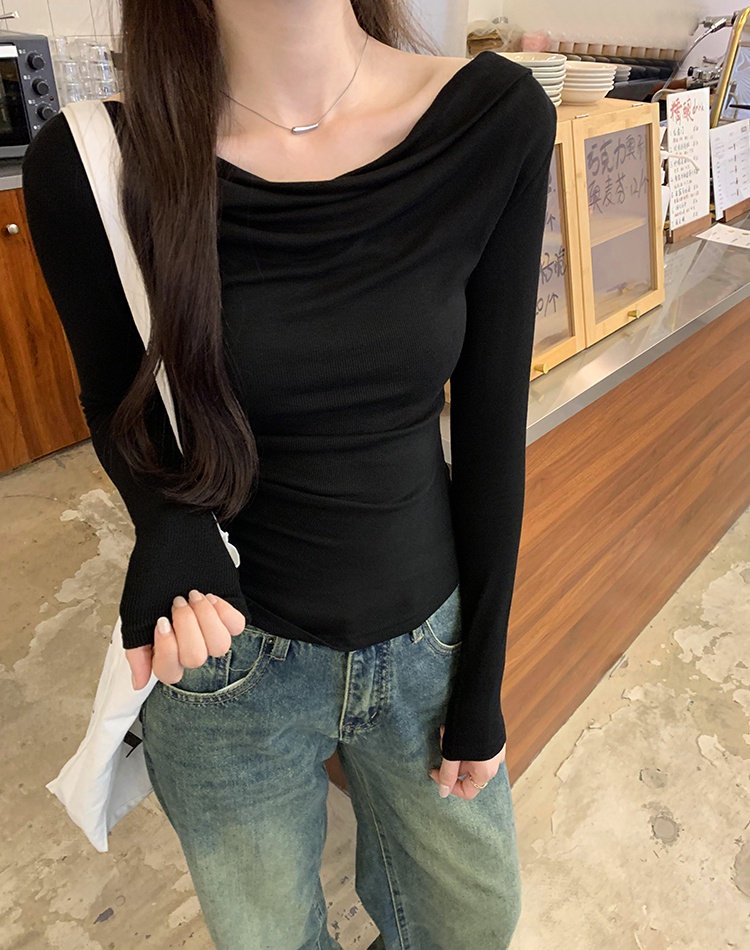 Temperament Korean style tops autumn T-shirt for women