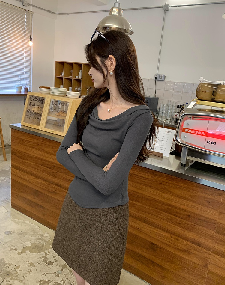 Temperament Korean style tops autumn T-shirt for women