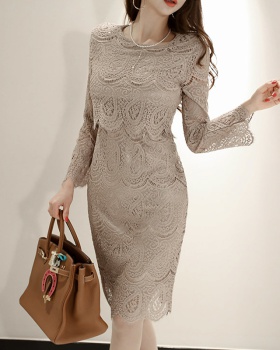 Casual lace light luxury winter temperament dress