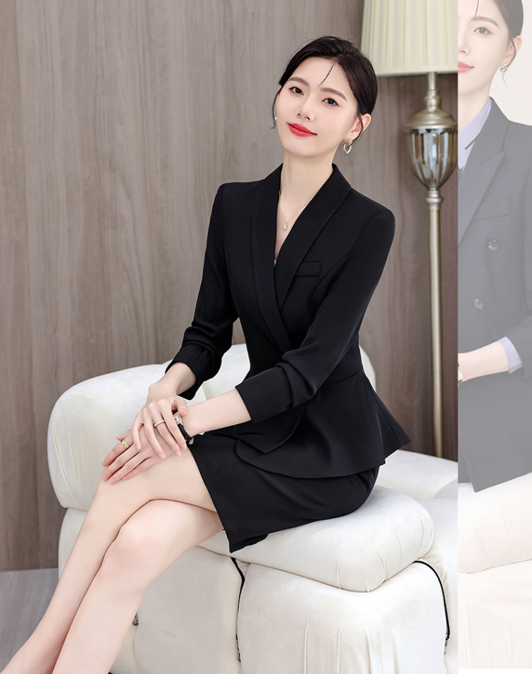 Overalls coat long sleeve business suit a set for women