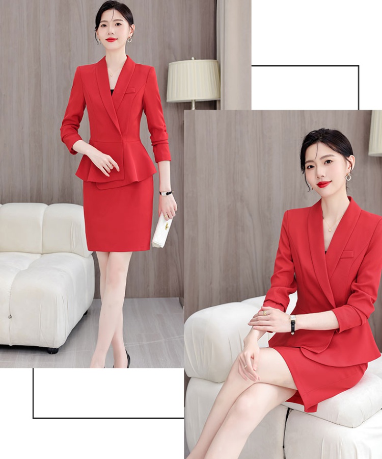 Overalls coat long sleeve business suit a set for women