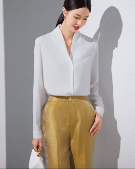 Overalls shirts slim suit pants a set for women