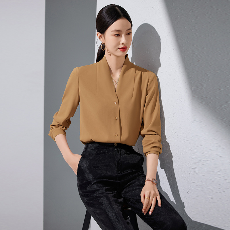 Overalls shirts slim suit pants a set for women