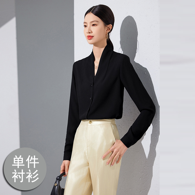 Overalls shirts slim suit pants a set for women