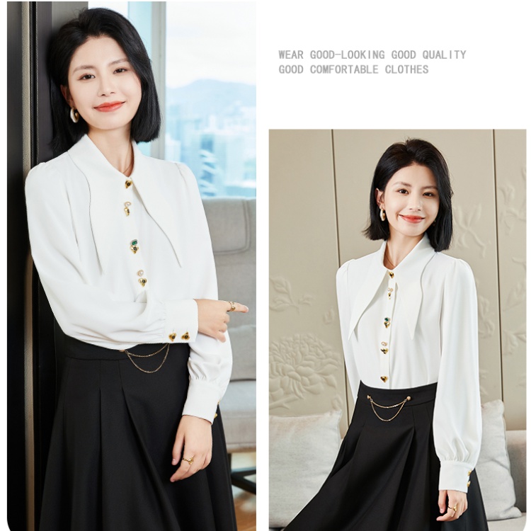 Slim profession skirt overalls shirt a set for women