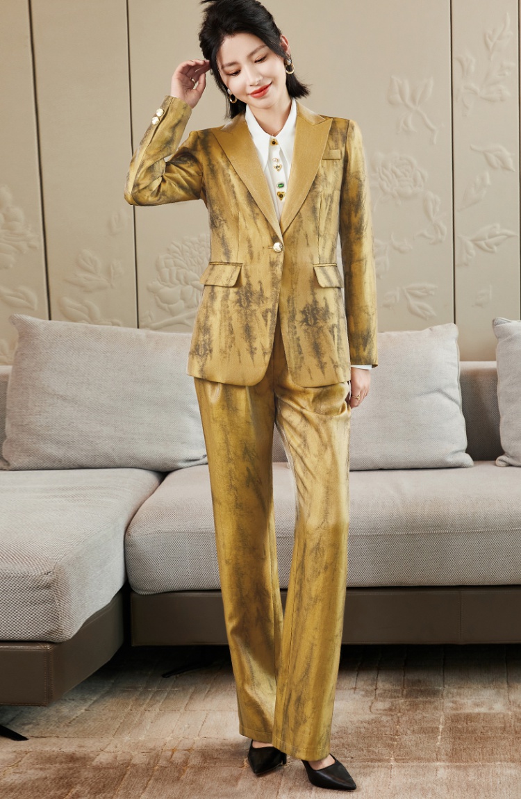 Overalls business suit suit pants 2pcs set for women