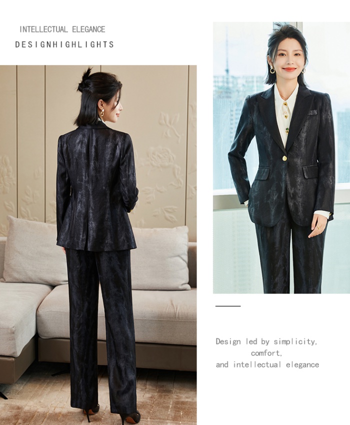 Overalls business suit suit pants 2pcs set for women