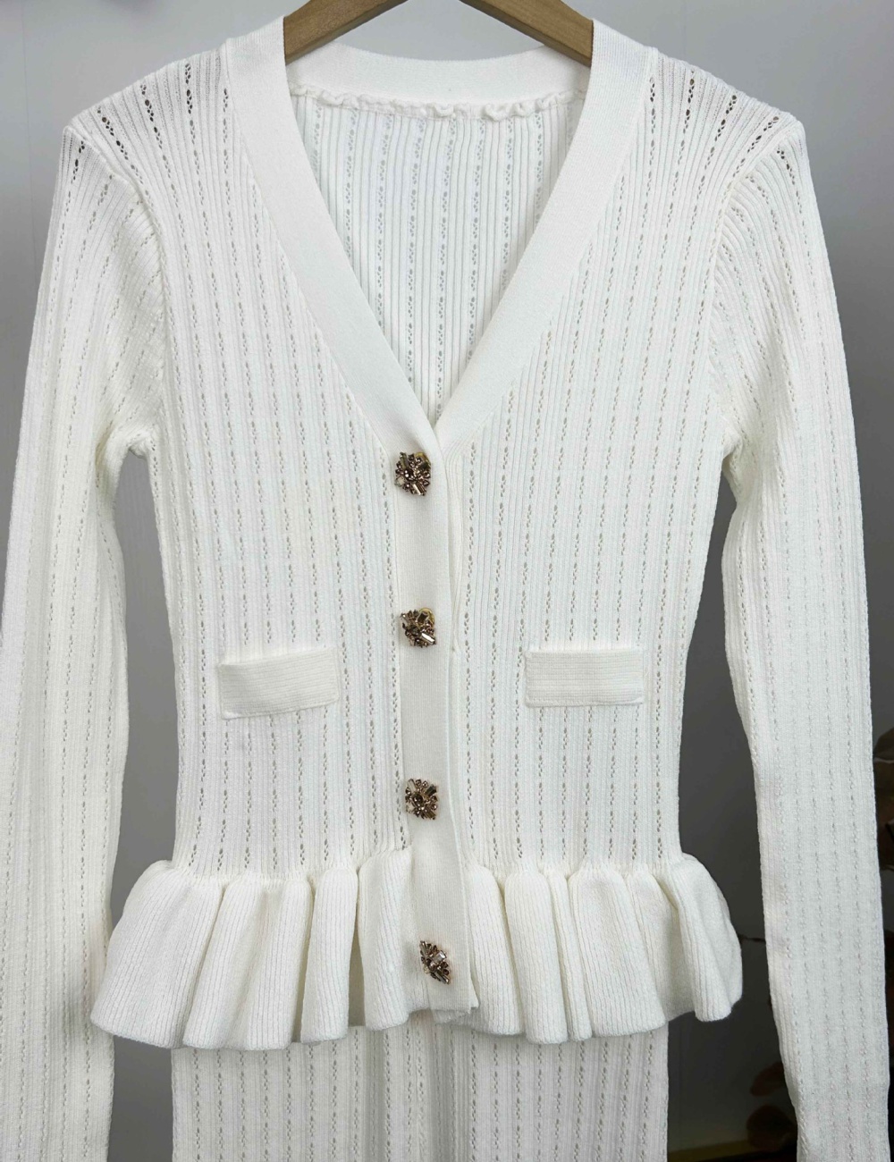 Chanelstyle knitted autumn long sleeve dress