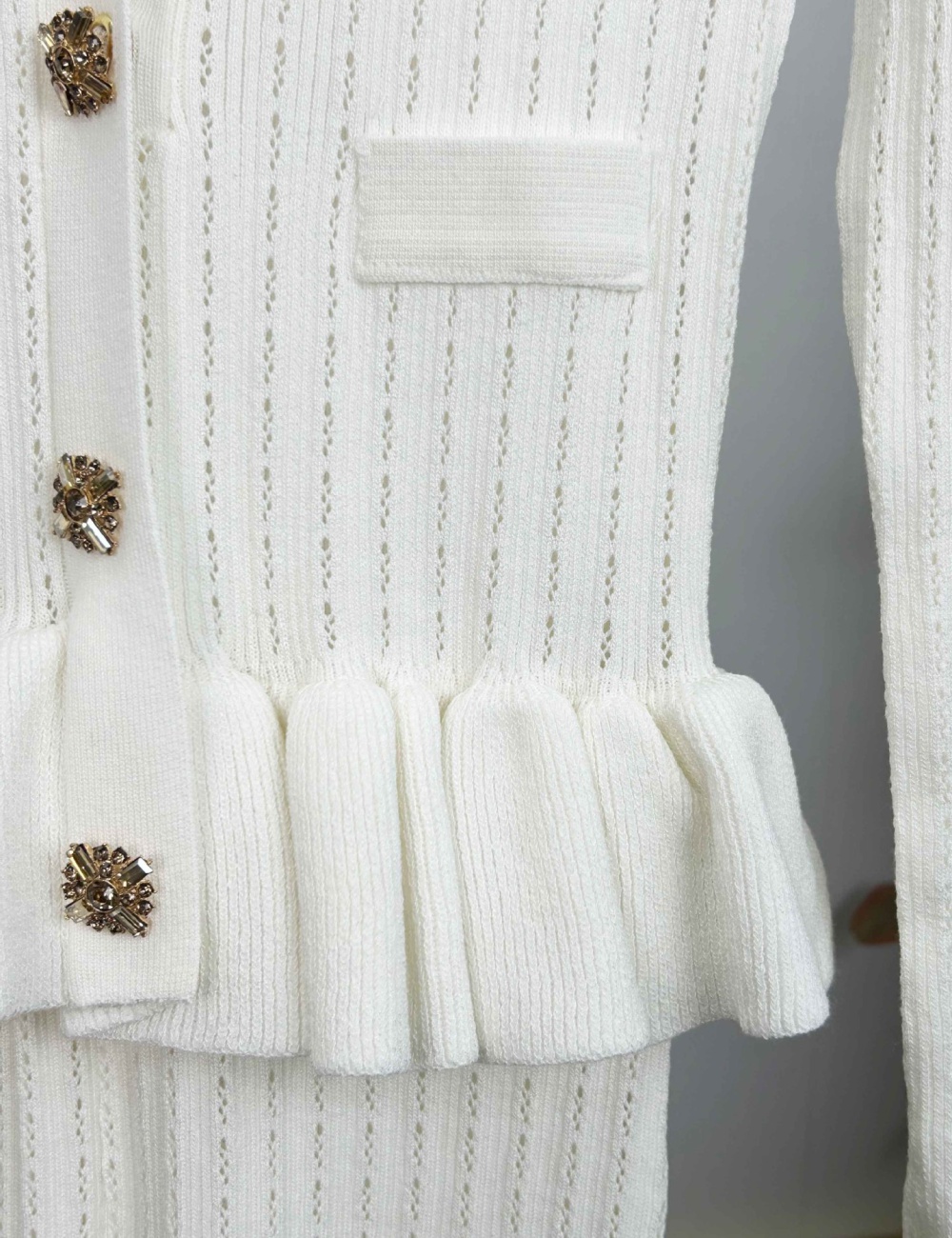 Chanelstyle knitted autumn long sleeve dress