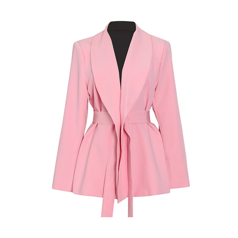 Temperament white business suit fashion coat for women