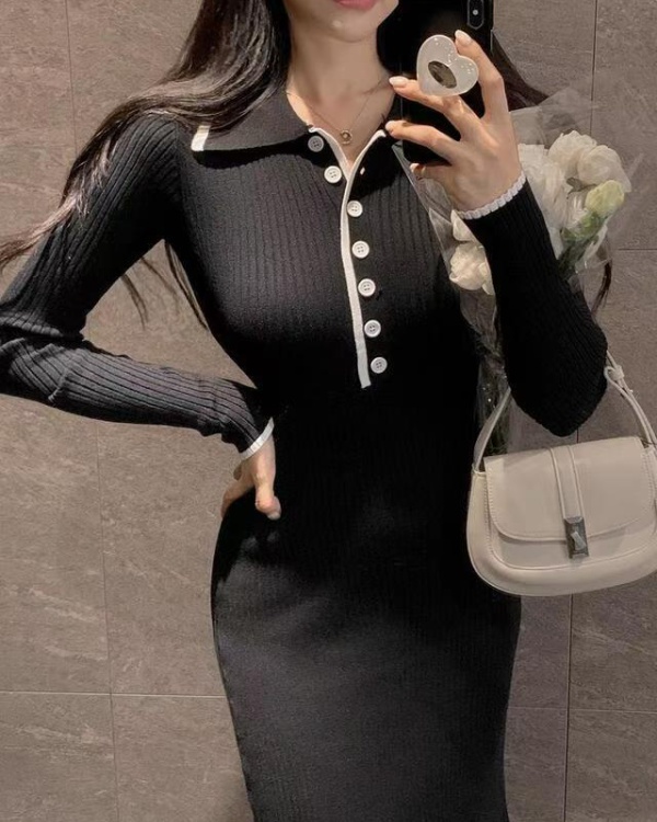 Enticement Korean style slim retro dress