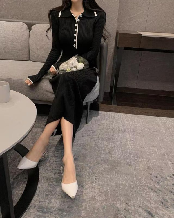 Enticement Korean style slim retro dress