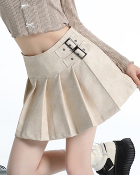 High waist leather skirt anti emptied skirt for women