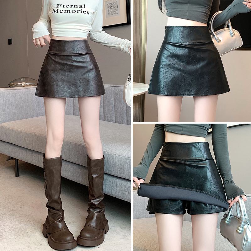 Split slim short skirt A-line skirt for women