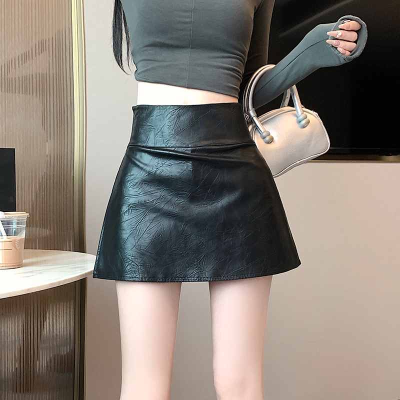 Split slim short skirt A-line skirt for women