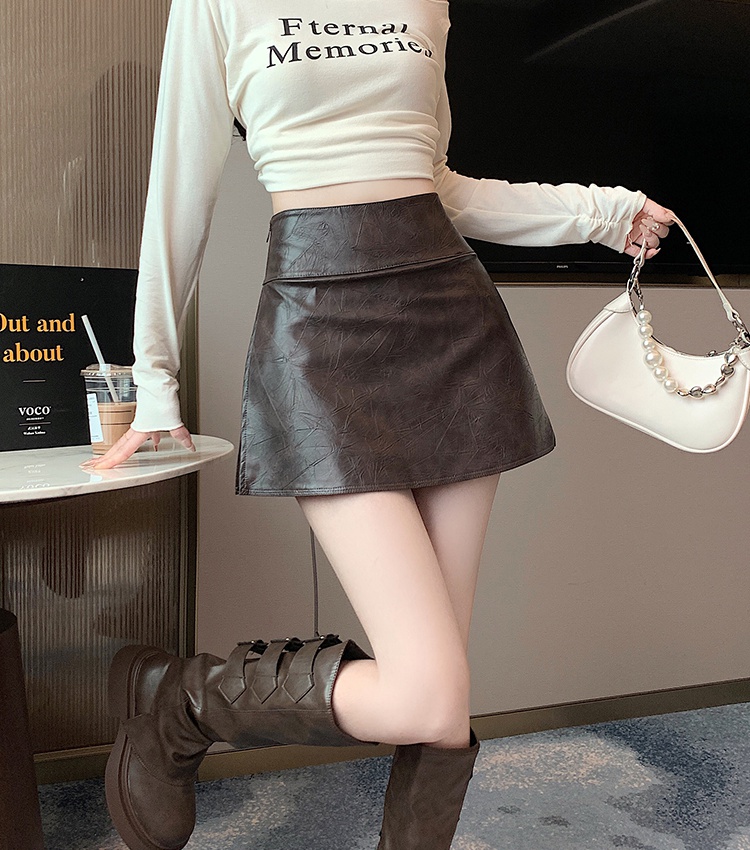 Split slim short skirt A-line skirt for women