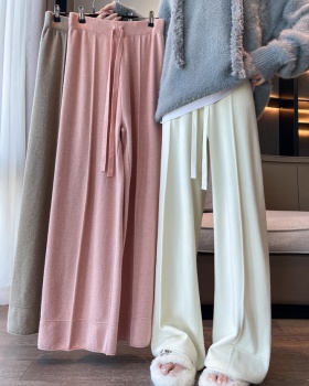 Slim mopping wide leg pants straight casual pants for women