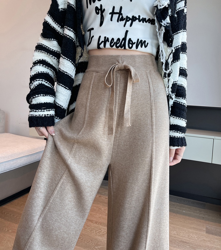 Slim mopping wide leg pants straight casual pants for women