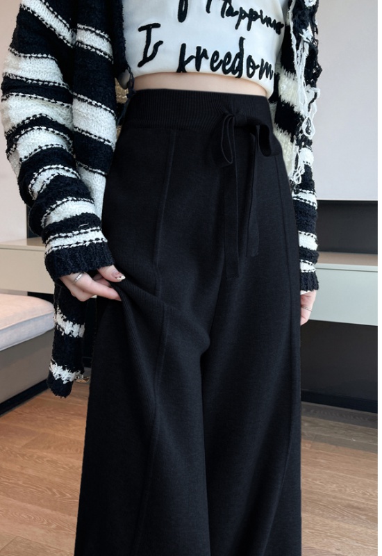 Slim mopping wide leg pants straight casual pants for women