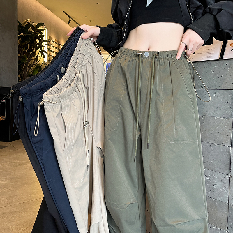 Casual wide leg pants American style work clothing for women