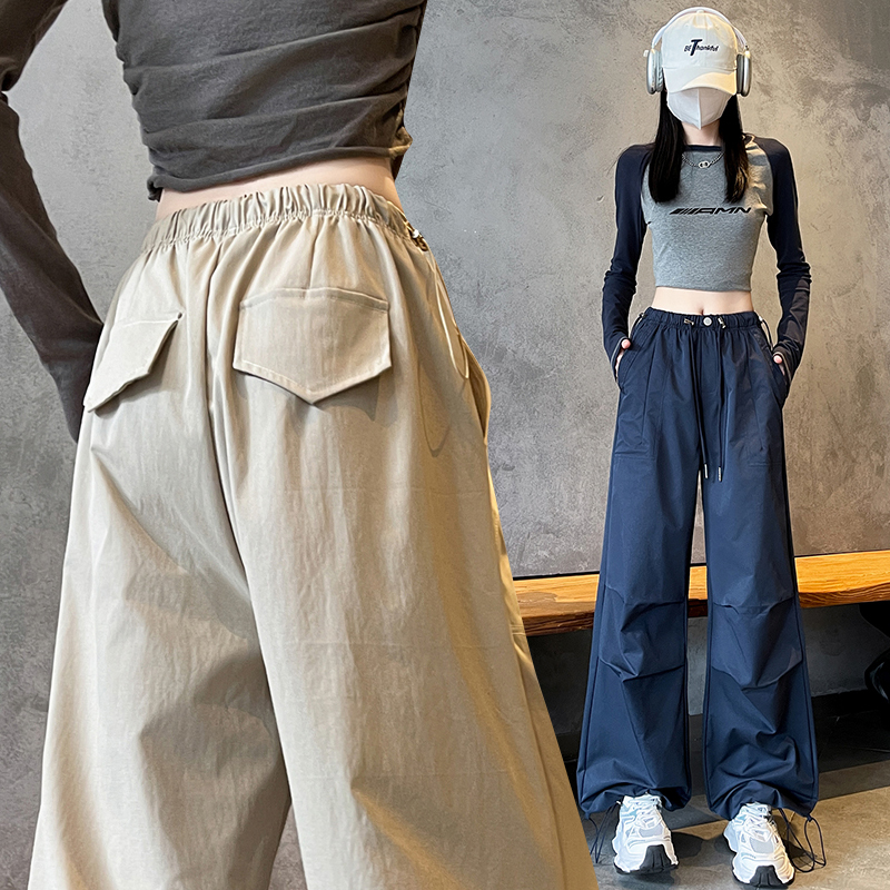 Casual wide leg pants American style work clothing for women