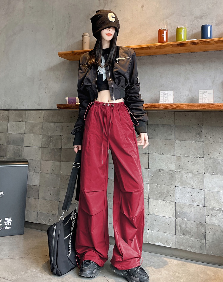 Casual wide leg pants American style work clothing for women