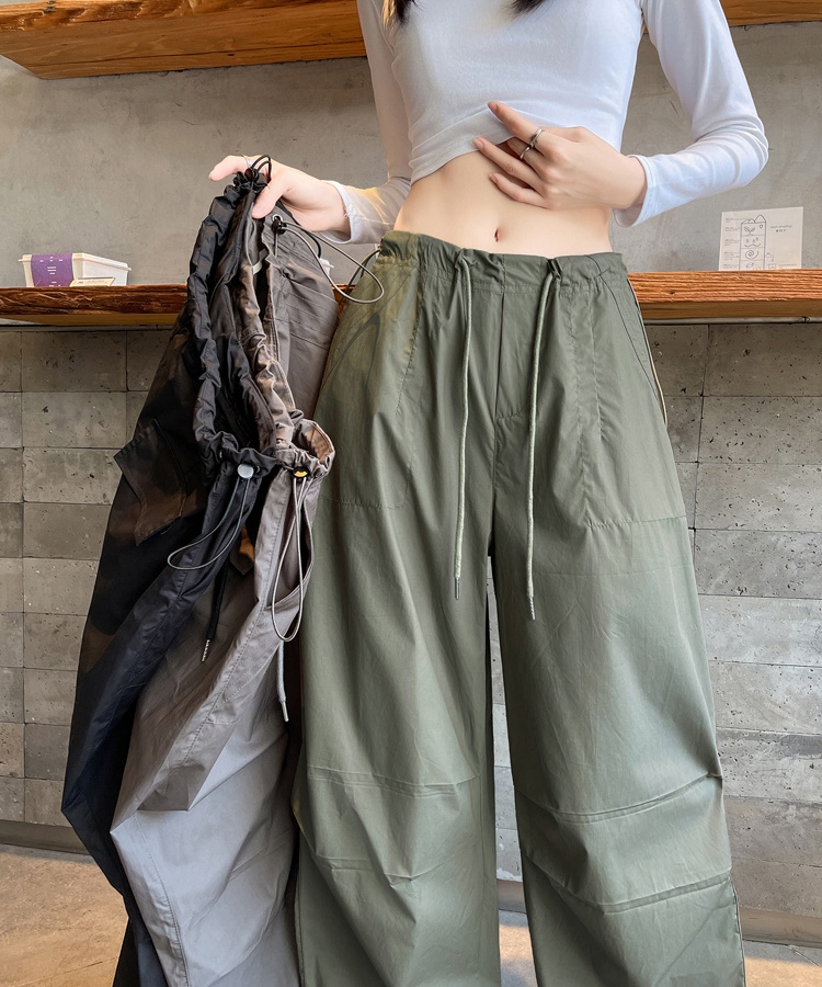 American style work pants high waist casual pants