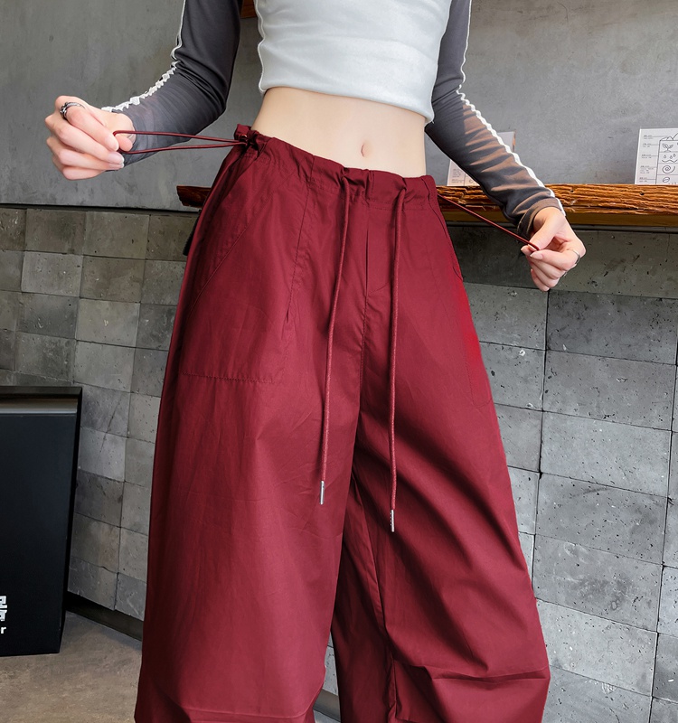 American style work pants high waist casual pants