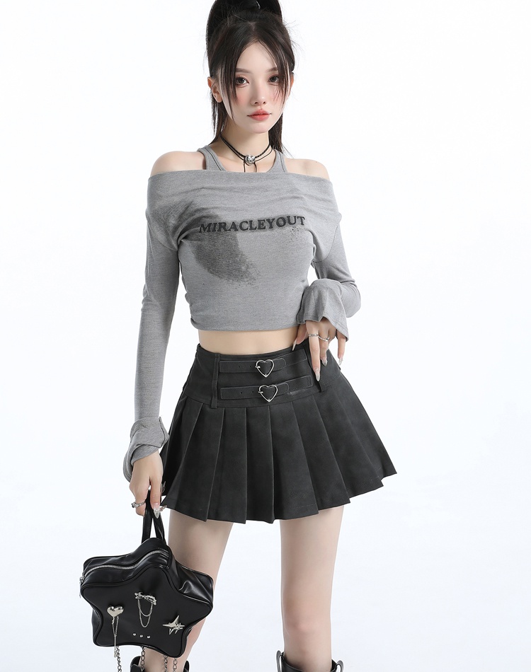 American style A-line skirt slim high waist short skirt