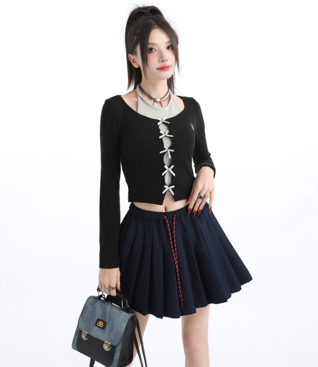 Pleated slim business suit Casual skirt for women