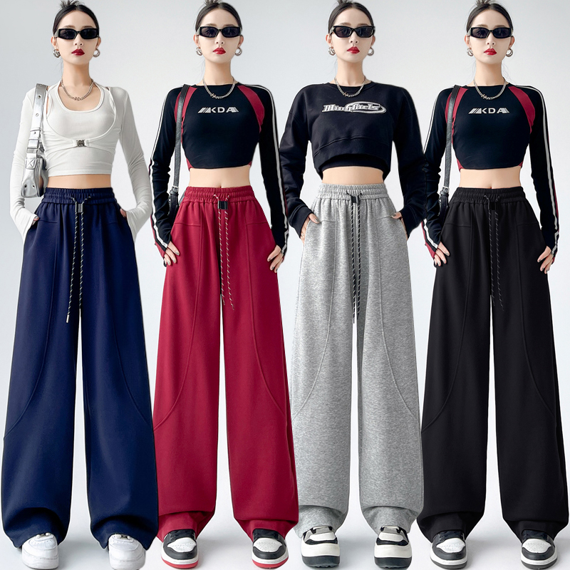 Casual sweatpants wide leg pants for women