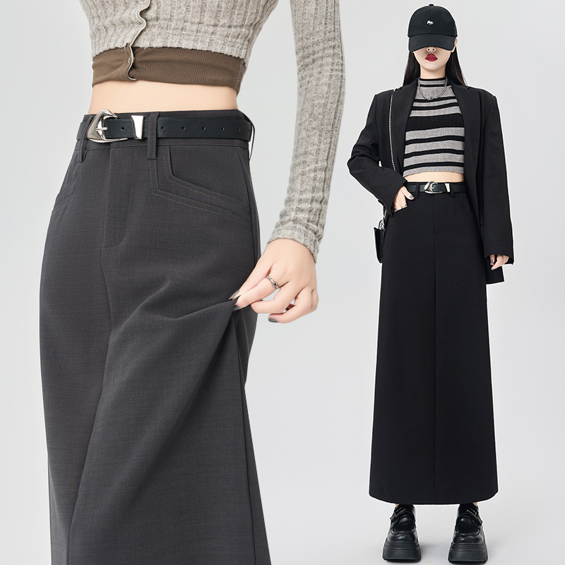 Autumn skirt after the split long skirt for women