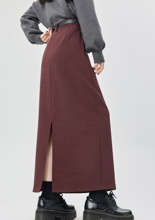 Autumn skirt after the split long skirt for women