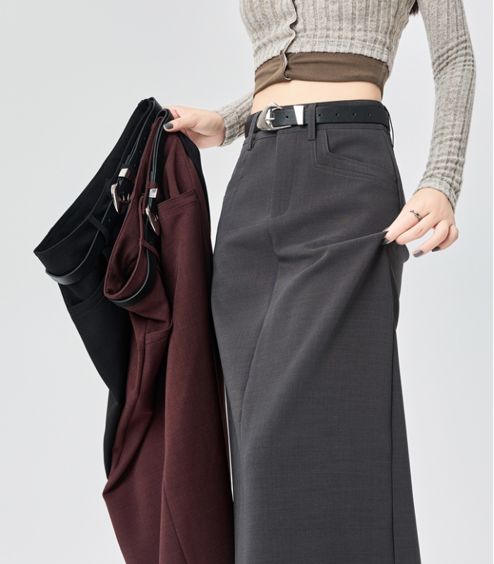 Autumn skirt after the split long skirt for women