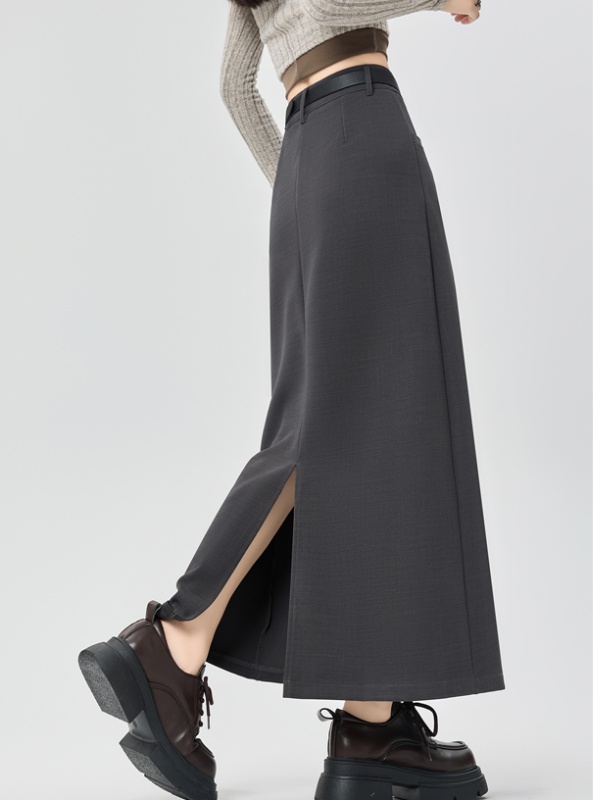 Autumn skirt after the split long skirt for women