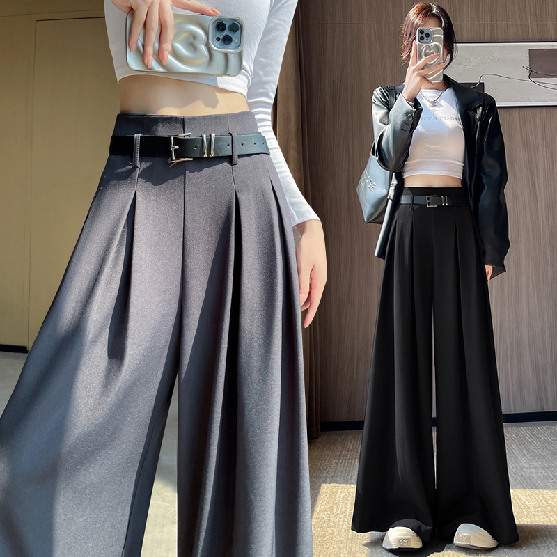 All-match loose Casual suit pants autumn drape wide leg culottes