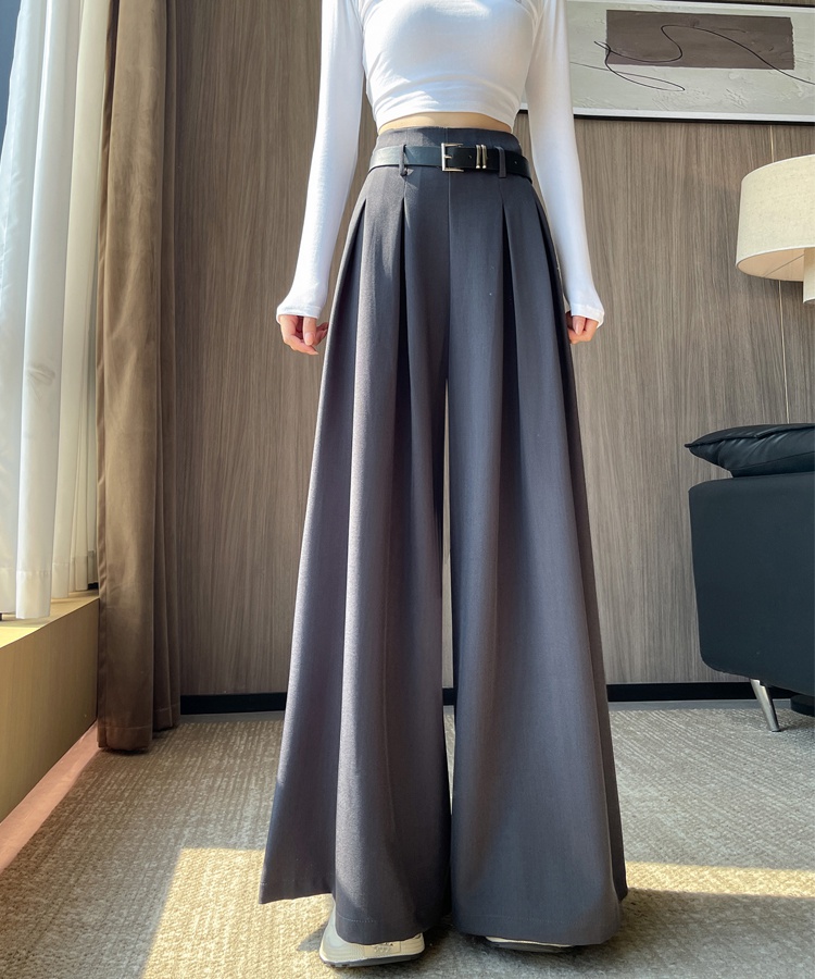 All-match loose Casual suit pants autumn drape wide leg culottes