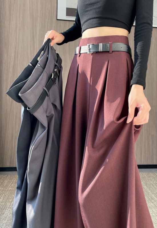 All-match loose Casual suit pants autumn drape wide leg culottes