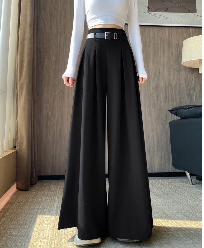 All-match loose Casual suit pants autumn drape wide leg culottes