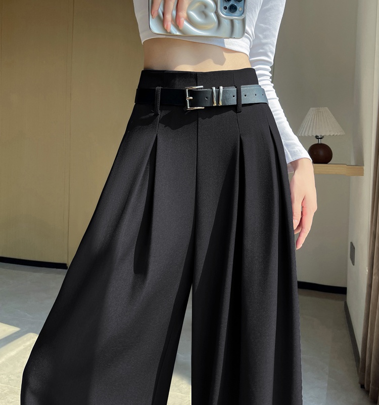 All-match loose Casual suit pants autumn drape wide leg culottes