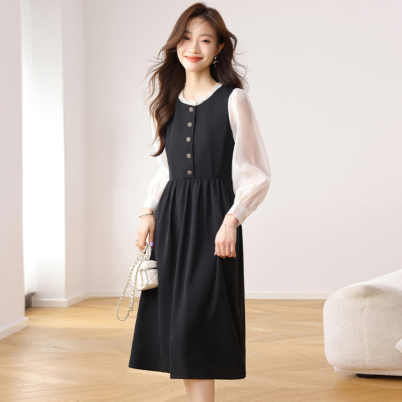 Chanelstyle dress velvet long dress for women