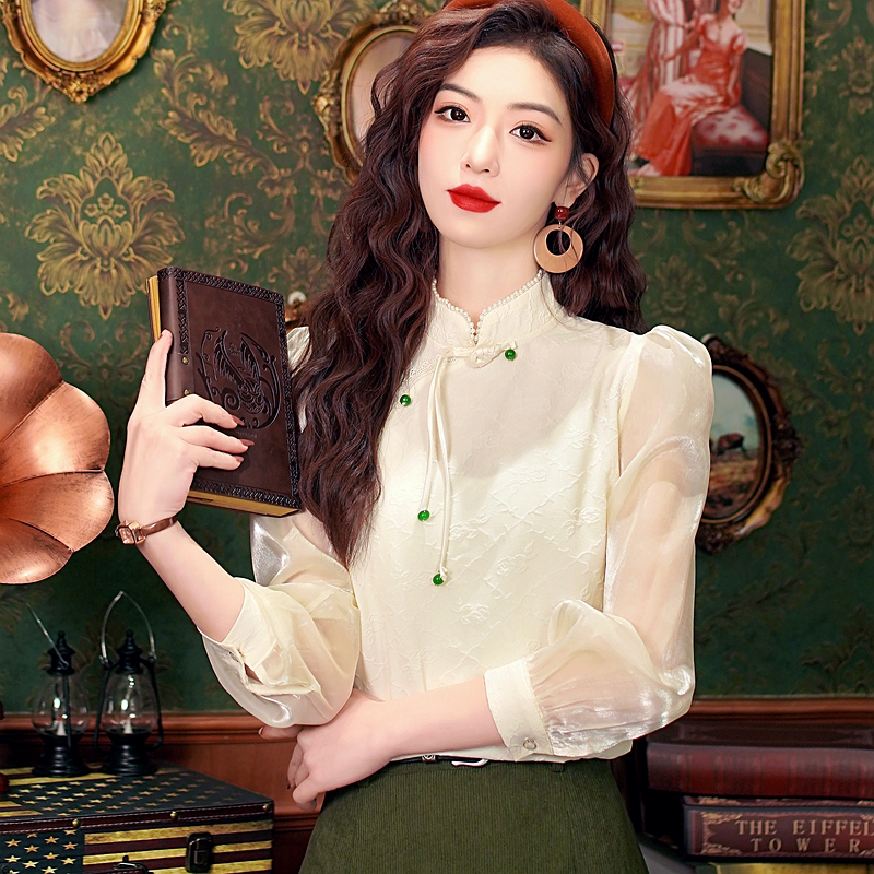 Retro tops Chinese style shirt for women