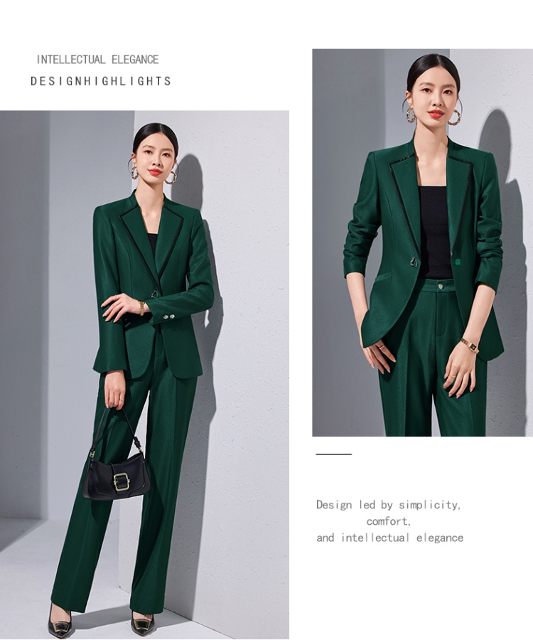 Overalls suit pants long sleeve business suit 2pcs set