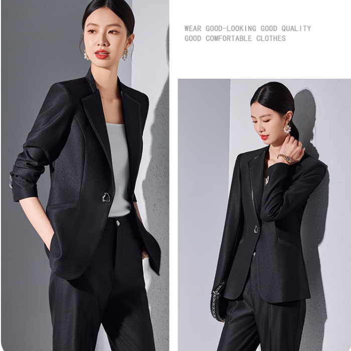 Overalls suit pants long sleeve business suit 2pcs set