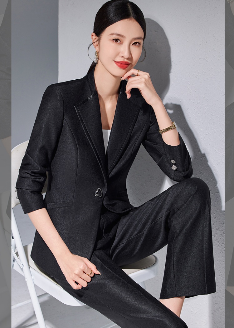 Overalls suit pants long sleeve business suit 2pcs set