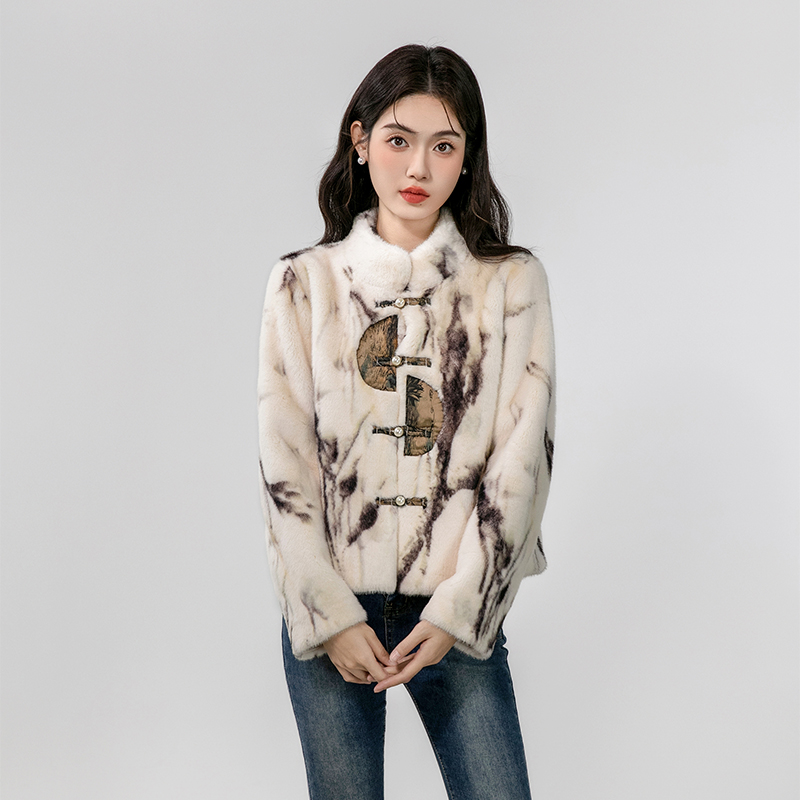 Autumn and winter pearl fur coat Chinese style coat