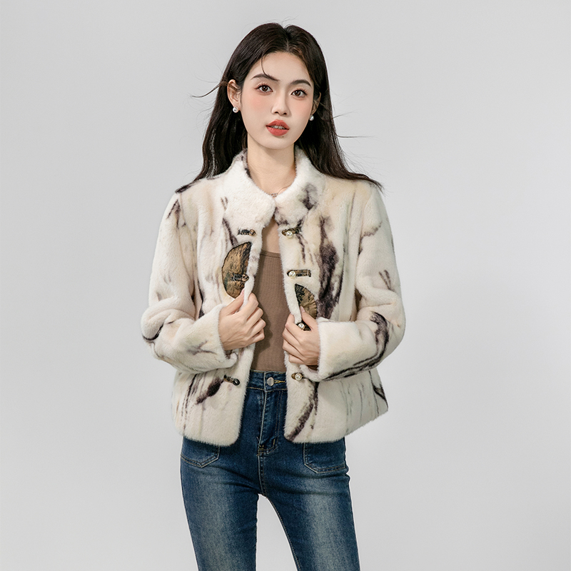 Autumn and winter pearl fur coat Chinese style coat